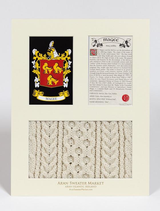 Aran Cashmere Magee Clan Aran & History Display