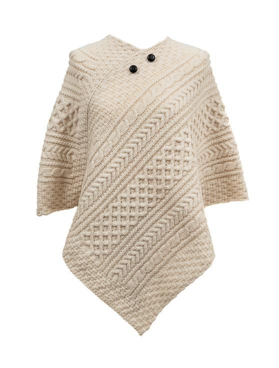 aran cashmere Magee Clan Aran Poncho