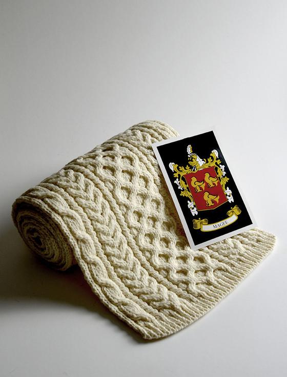 aran cashmere Magee Clan Scarf