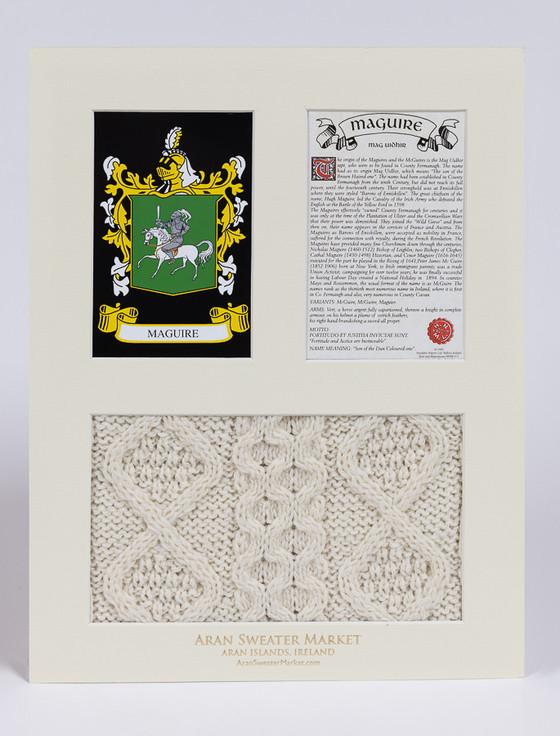 Aran Cashmere Maguire Clan Aran & History Display