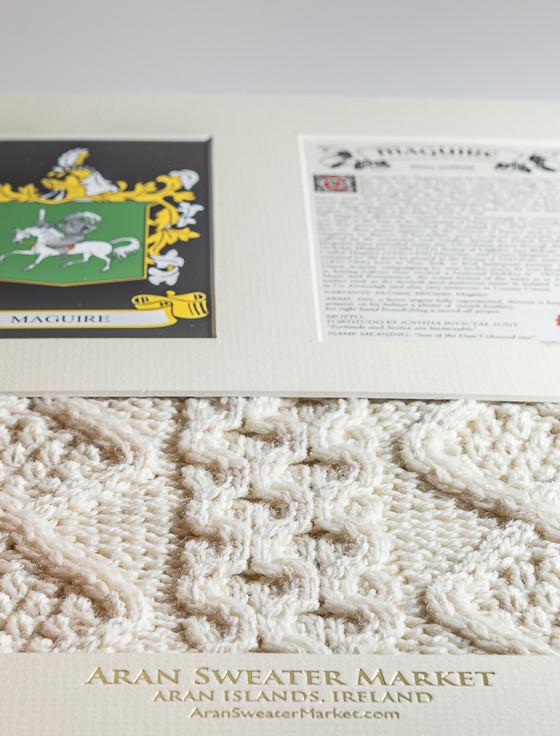 Aran Cashmere Maguire Clan Aran & History Display