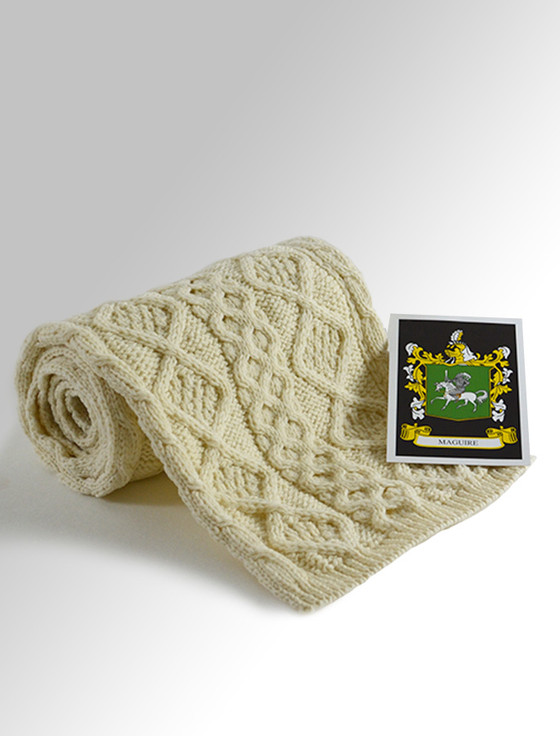 aran cashmere Maguire Clan Scarf