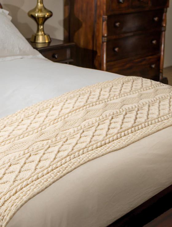 aran cashmere Maher Clan Aran Bed Runner