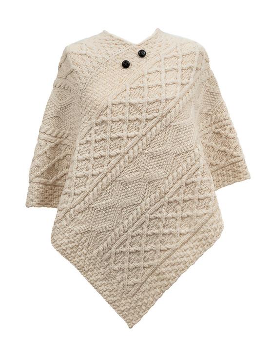 aran cashmere Maher Clan Aran Poncho