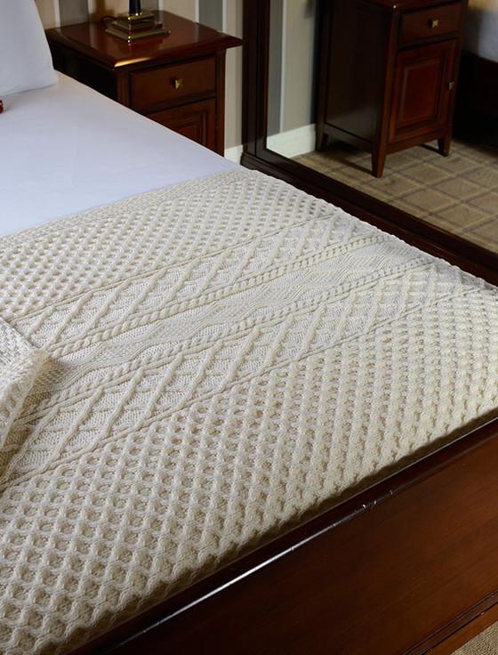 aran cashmere Maher Clan Aran Throw