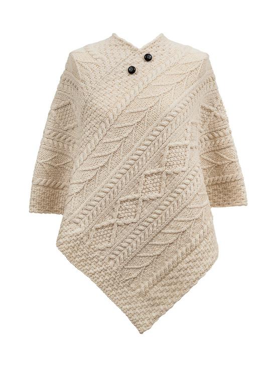 aran cashmere Malone Clan Aran Poncho