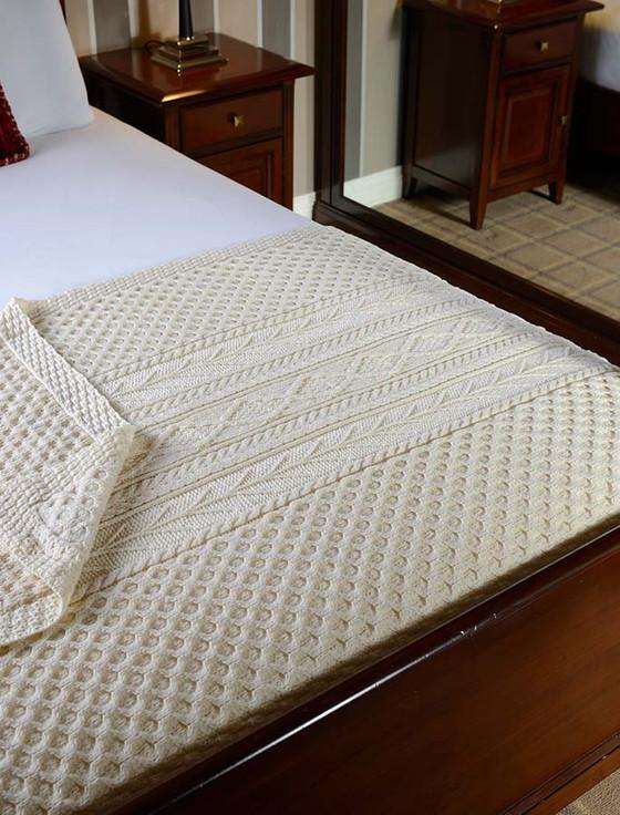 aran cashmere Malone Clan Aran Throw