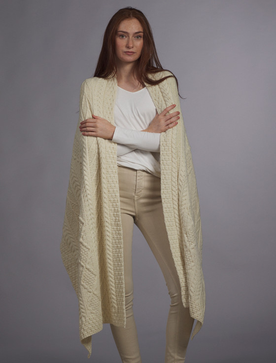 Aran Cashmere Malone Clan Aran Wrap