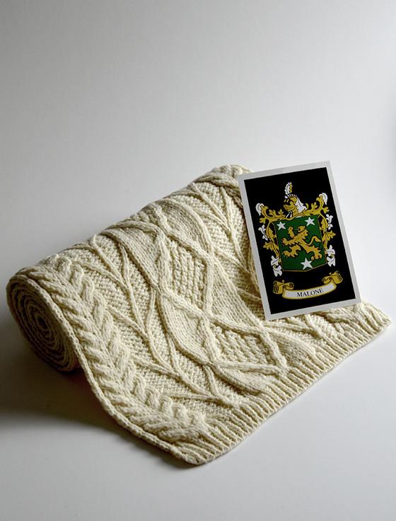 aran cashmere Malone Clan Scarf