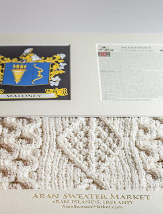 Aran Cashmere Maloney Clan Aran & History Display