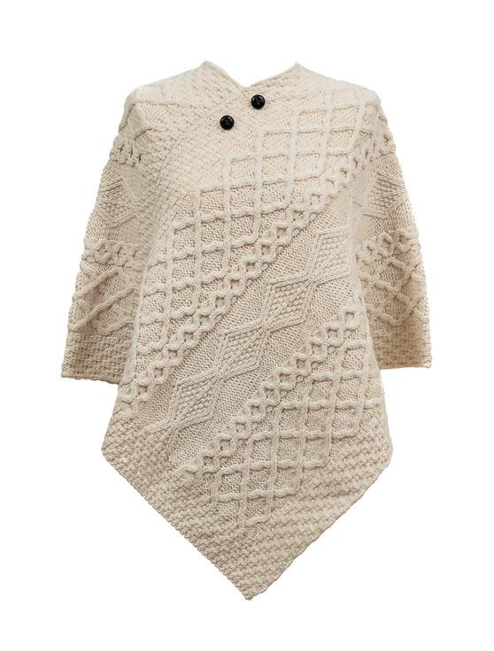 aran cashmere Maloney Clan Aran Poncho