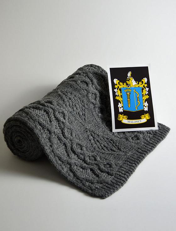 Aran Cashmere Maloney Clan Scarf