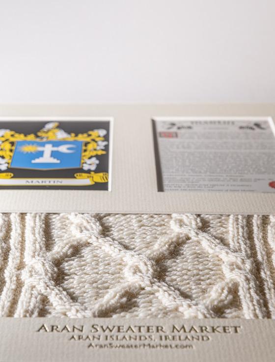 Aran Cashmere Martin Clan Aran & History Display