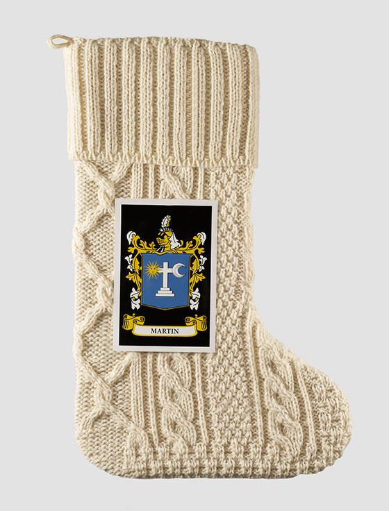 Aran Cashmere Martin Clan Christmas Stocking