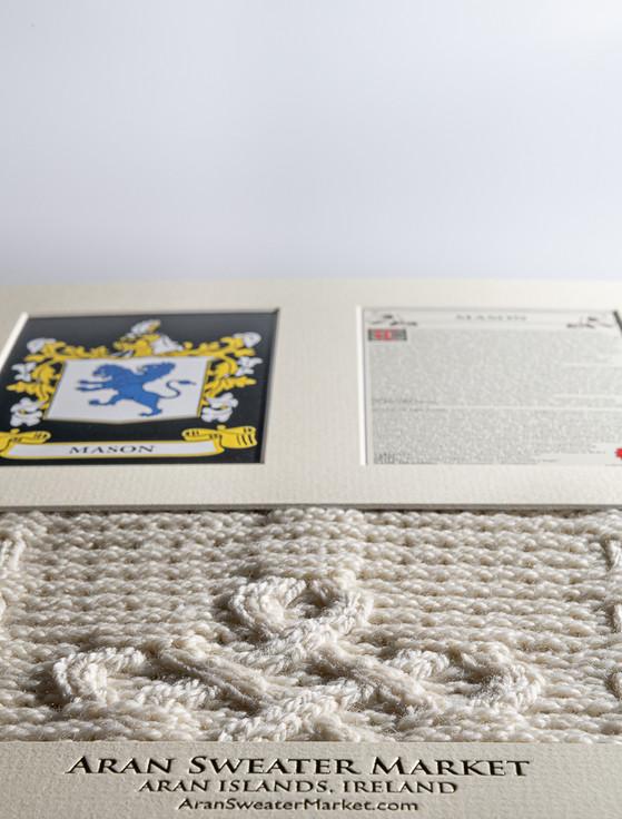 Aran Cashmere Mason Clan Aran & History Display