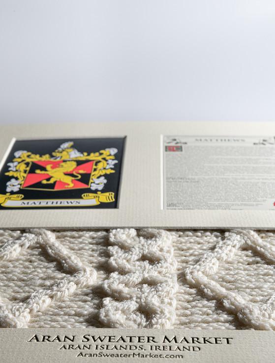 Aran Cashmere Matthews Clan Aran & History Display