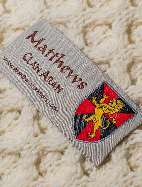 Aran Cashmere Matthews Clan Aran Poncho