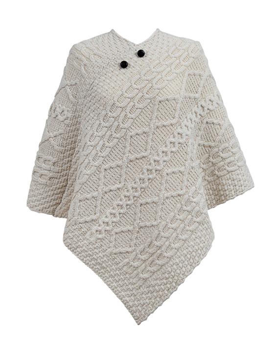 aran cashmere Matthews Clan Aran Poncho