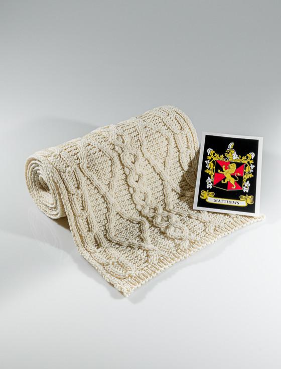 aran cashmere Matthews Clan Scarf