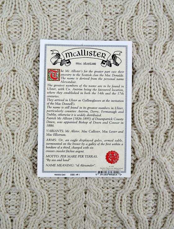 Aran Cashmere Mc Allister Clan Aran Throw