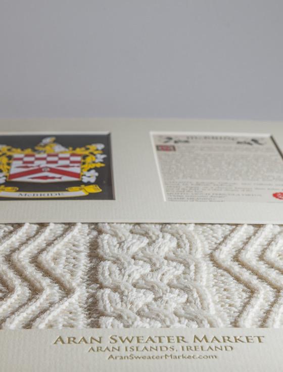 Aran Cashmere Mc Bride Clan Aran & History Display