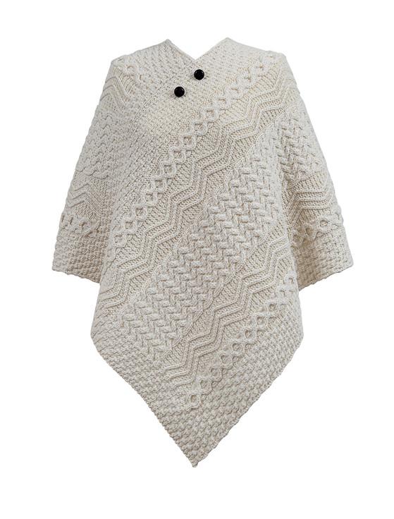 aran cashmere Mc Bride Clan Aran Poncho