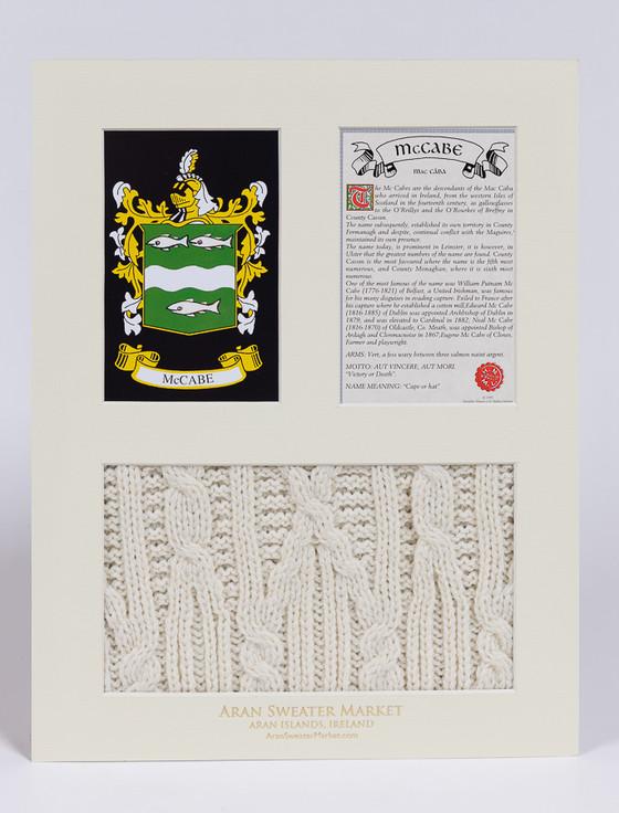 Aran Cashmere Mc Cabe Clan Aran & History Display