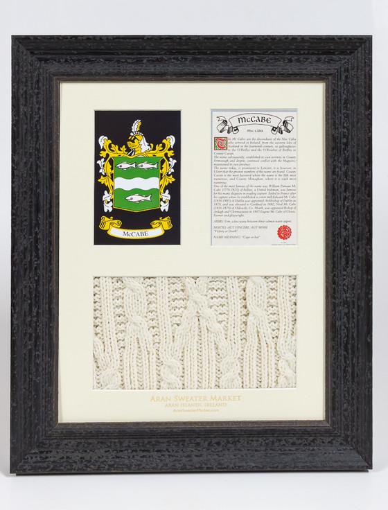aran cashmere Mc Cabe Clan Aran & History Display