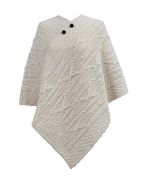 aran cashmere Mc Cabe Clan Aran Poncho