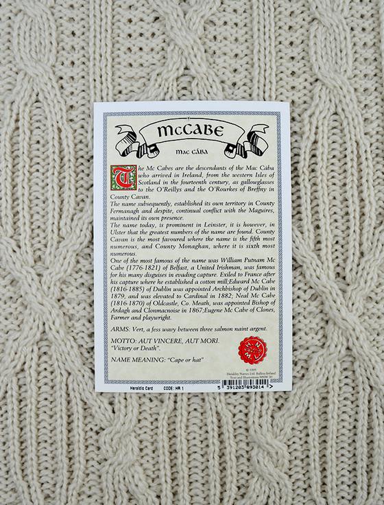 Aran Cashmere Mc Cabe Clan Aran Throw