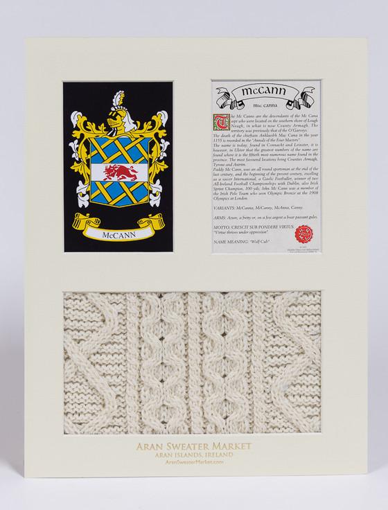 Aran Cashmere Mc Cann Clan Aran & History Display