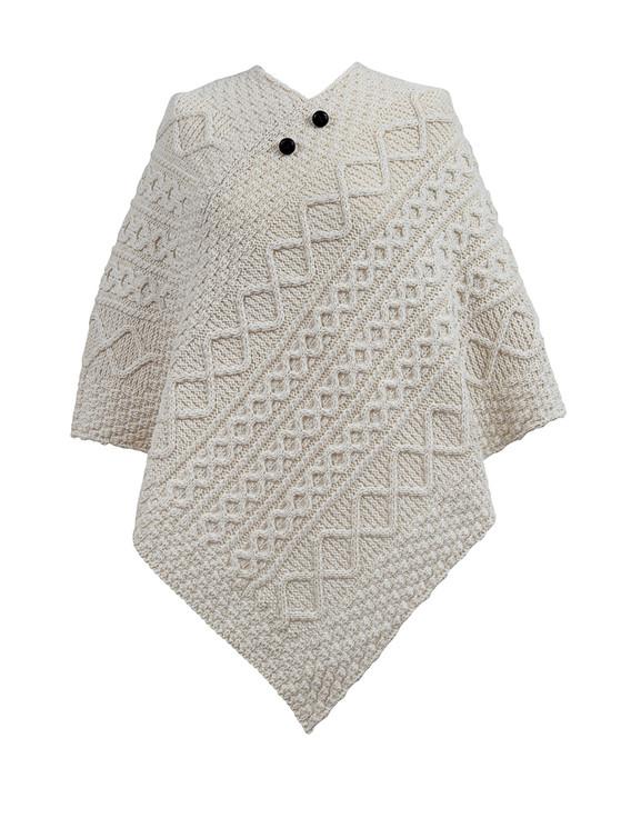 aran cashmere Mc Cann Clan Aran Poncho