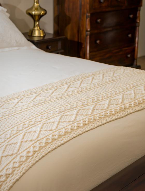 aran cashmere Mc Carthy Clan Aran Bed Runner