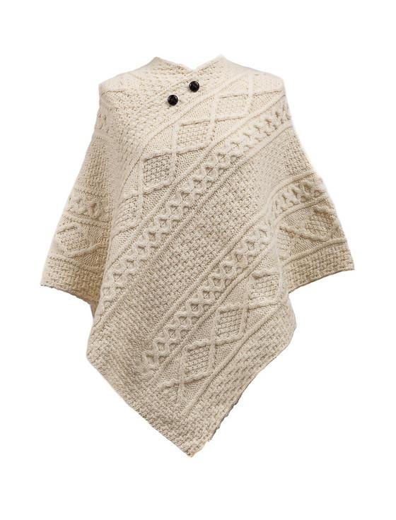 aran cashmere Mc Carthy Clan Aran Poncho