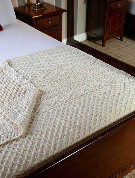 aran cashmere Mc Carthy Clan Aran Throw