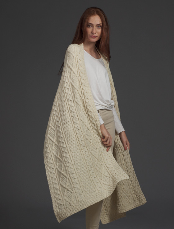 Aran Cashmere Mc Carthy Clan Aran Wrap
