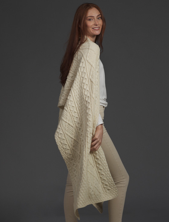 Aran Cashmere Mc Carthy Clan Aran Wrap