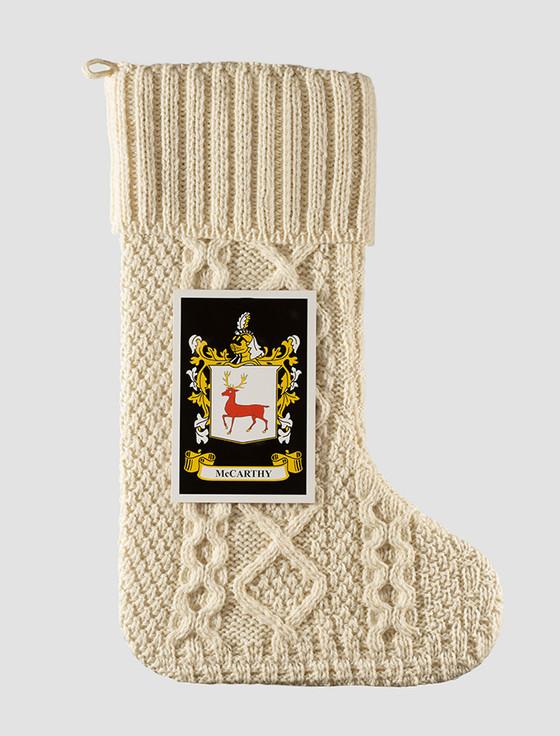 Aran Cashmere Mc Carthy Clan Christmas Stocking