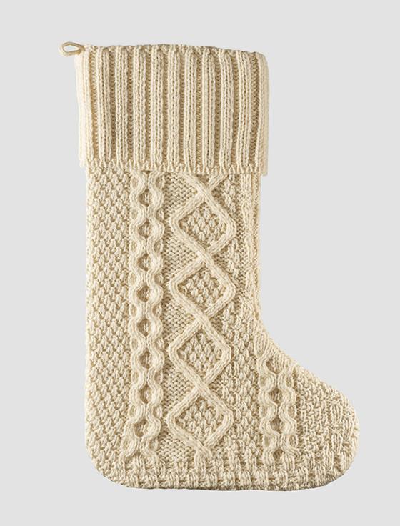 aran cashmere Mc Carthy Clan Christmas Stocking