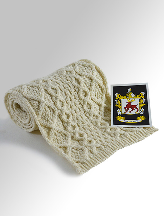 aran cashmere Mc Carthy Clan Scarf