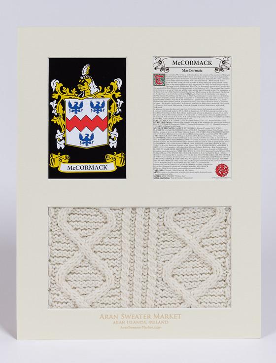 Aran Cashmere Mc Cormack Clan Aran & History Display