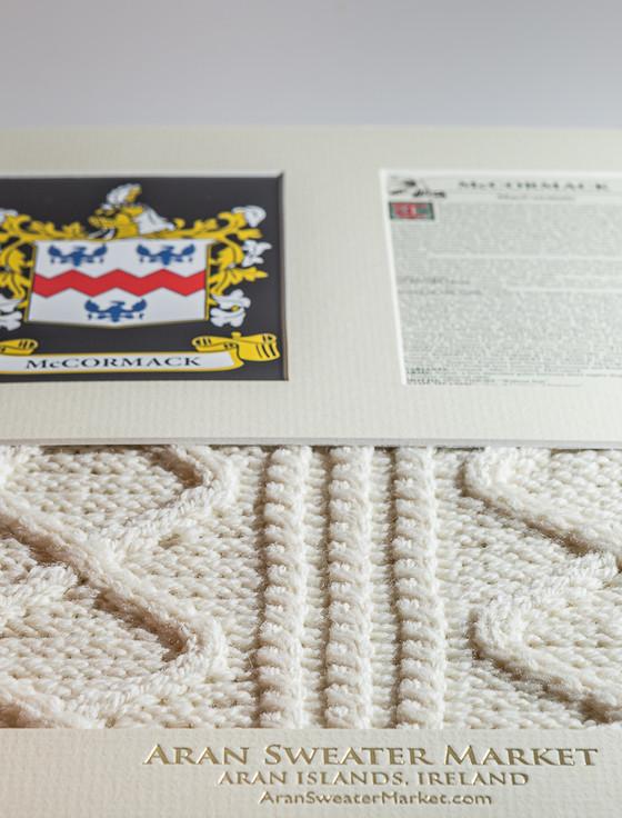 Aran Cashmere Mc Cormack Clan Aran & History Display