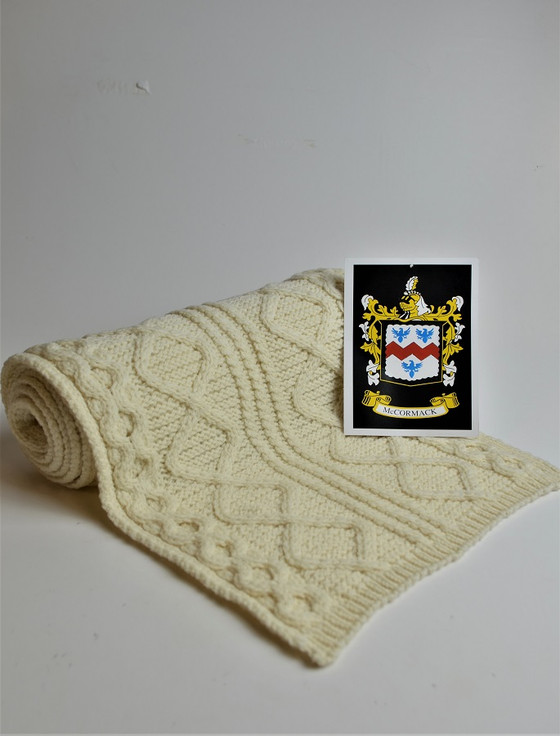 aran cashmere Mc Cormack Clan Scarf
