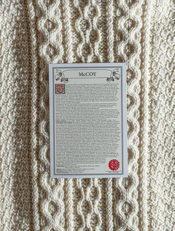 Aran Cashmere Mc Coy Clan Aran Throw