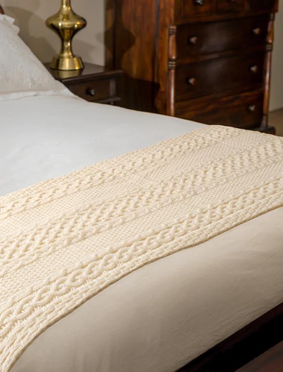 aran cashmere Mc Dermott Clan Aran Bed Runner