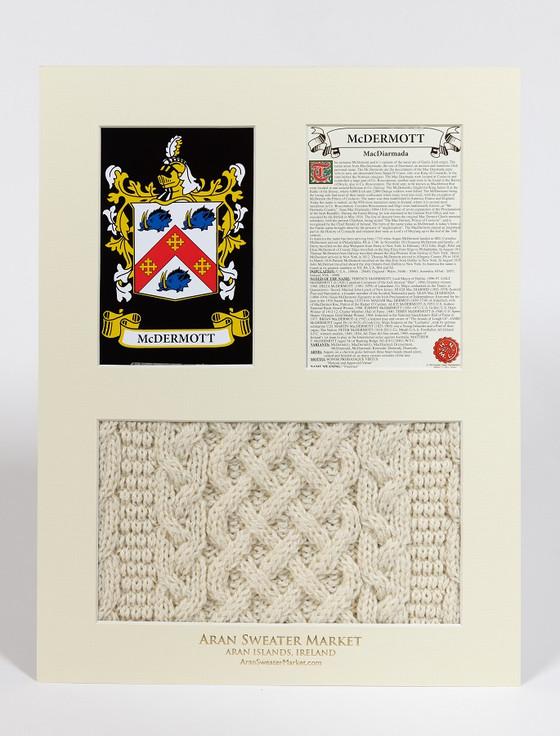 Aran Cashmere Mc Dermott Clan Aran & History Display
