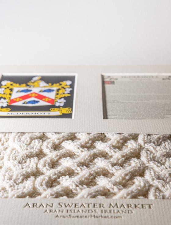 Aran Cashmere Mc Dermott Clan Aran & History Display
