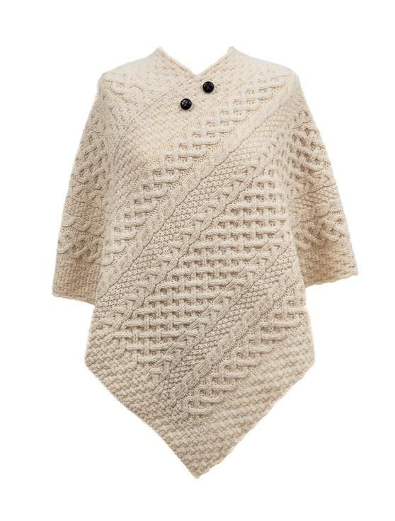 aran cashmere Mc Dermott Clan Aran Poncho