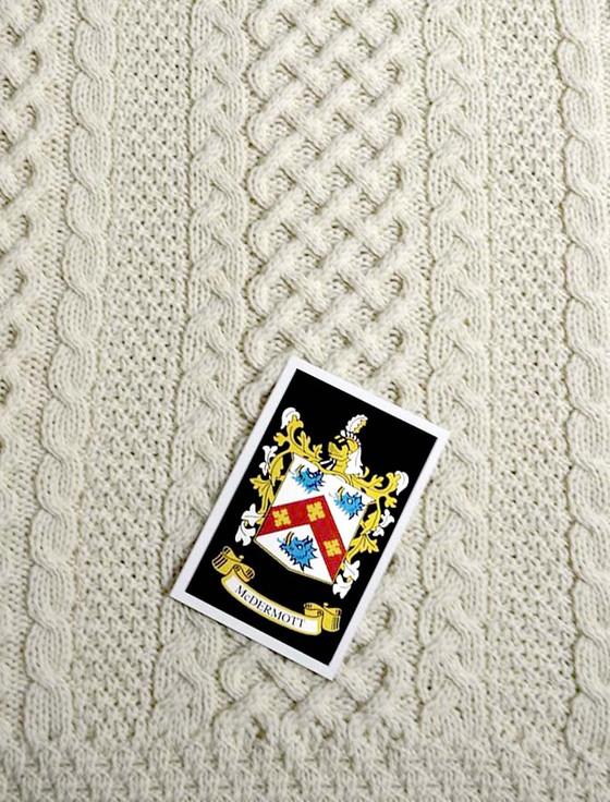 Aran Cashmere Mc Dermott Clan Aran Throw