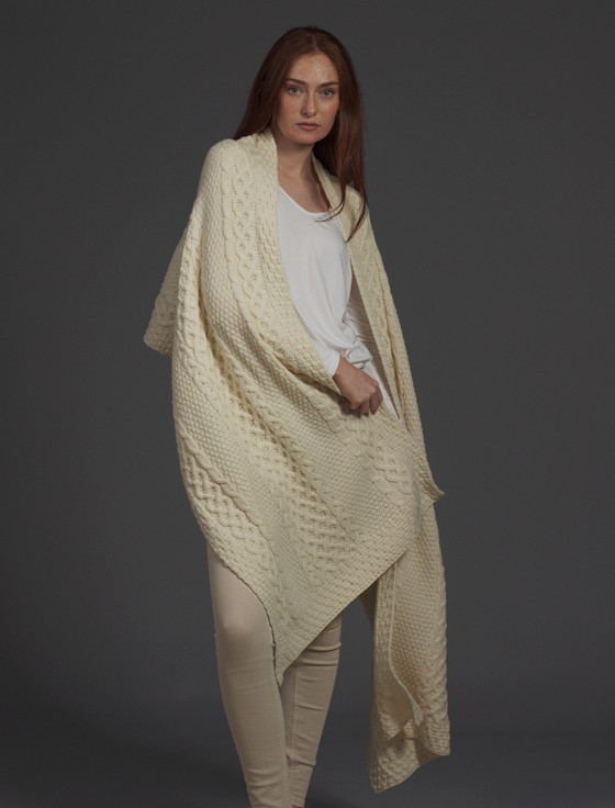Aran Cashmere Mc Dermott Clan Aran Wrap